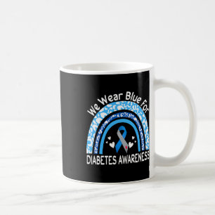 Taza De Café Nosotros Vestimos Azul Para Conciencia De La Diabe