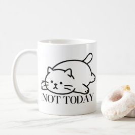 Taza De Café Not Today Cute Lazy Cat Mood