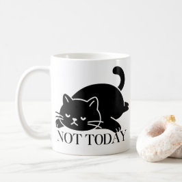 Taza De Café Not Today Mug Funny Coffee Mug for Cat Lovers 