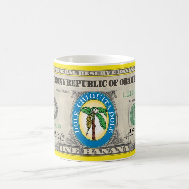 Taza De Café Nota del plátano (Centro)