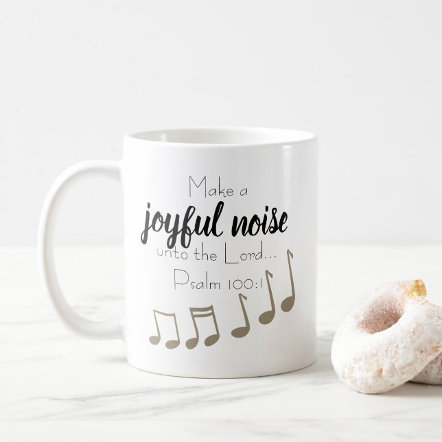 Taza De Café Nota musical cantante guitarrista cantante percusi (Con donut)