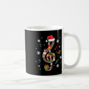 Taza De Café Nota Musical Feliz Navidad Amante de la Música Niñ