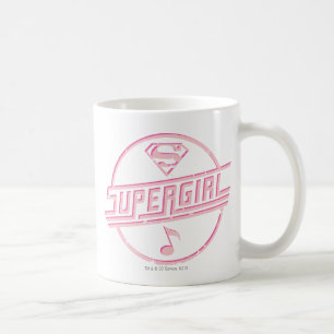 Taza De Café Nota rosada de la música de Supergirl