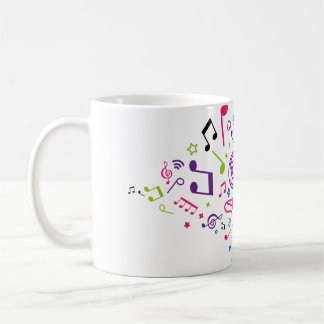Taza De Café notas de la música del modelo del color de la