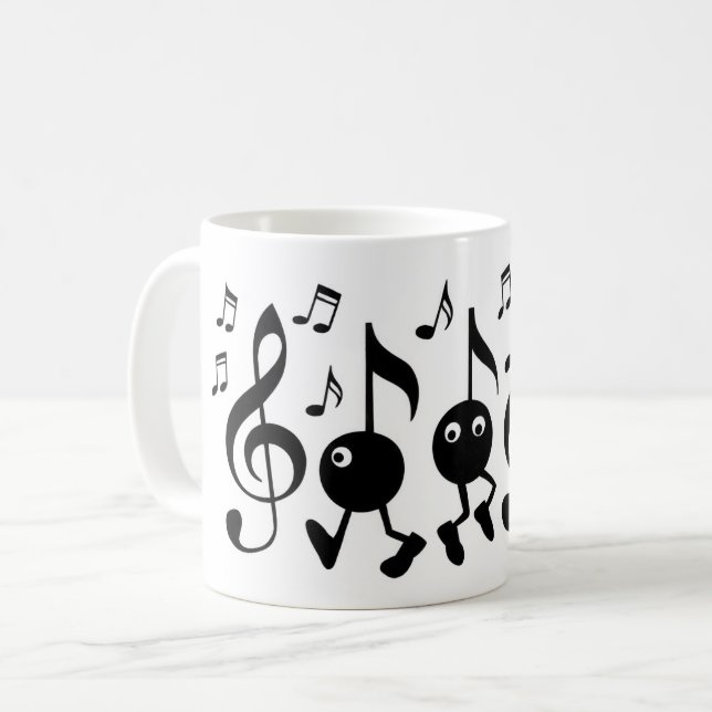 Taza De Café Notas de música personalizado (Anverso izquierdo)