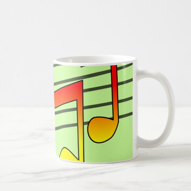 Taza De Café Notas Musicales (Derecha)