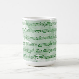Taza De Café Notas musicales acuarela