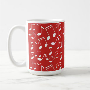 Taza De Café Notas musicales blancas