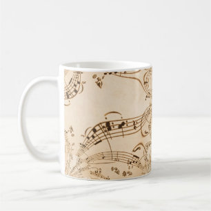 Taza De Café Notas musicales de la antigüedad rusa
