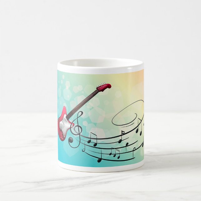 Taza De Café Notas musicales de la guitarra eléctrica (Subido por el creador)