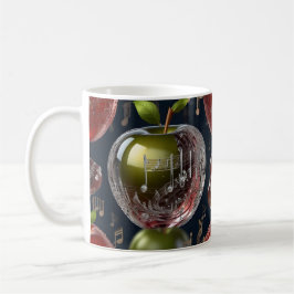 Taza De Café Notas musicales e instrumentos musicales arte 3D