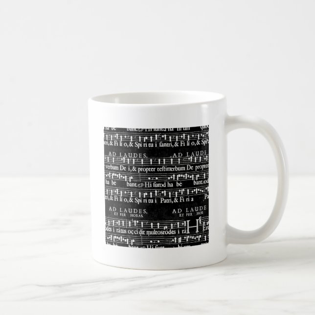 Taza De Café notas musicales gruesas (Derecha)