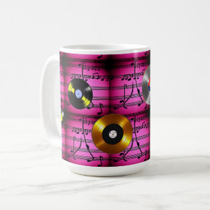 Taza De Café Notas musicales y registros