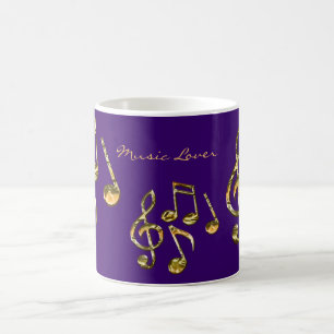 Taza De Café NOTAS MÚSICAS Mug Music Lover Gig