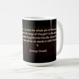 TAZA DE CAFÉ NOTICIA Y LA POLICÍA DE PENSAMIENTO (ORWELL)2 BOLS