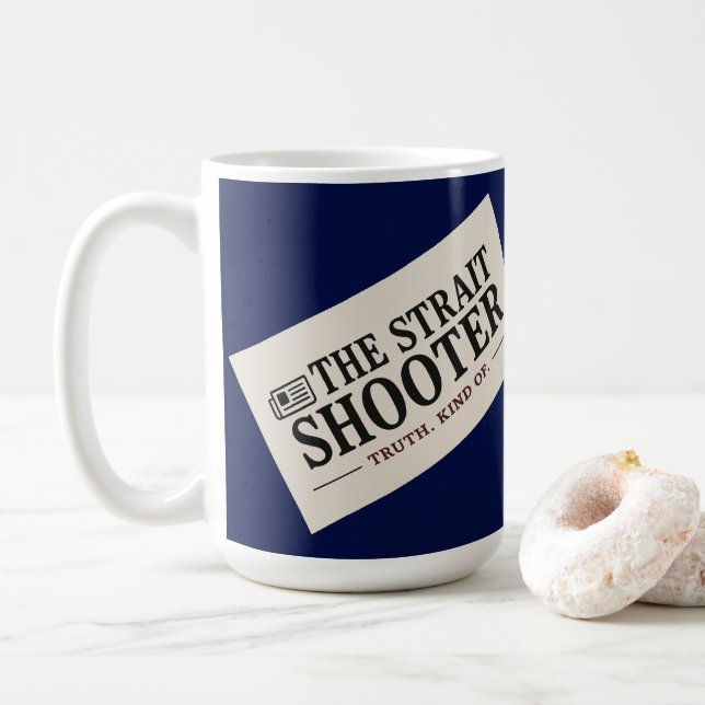 Taza De Café Noticias Oficiales de Strait Shooter  (Con donut)