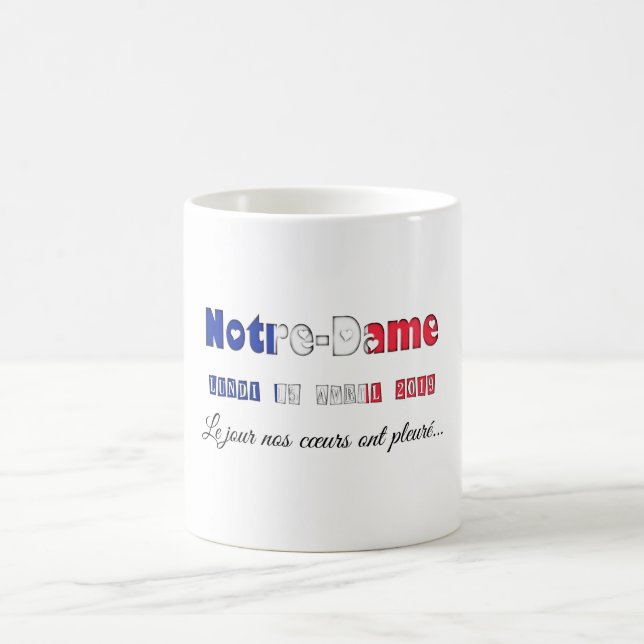 Taza De Café Notre-Dame de Paris Lundi 15 de abril de 2019 Fran (Centro)