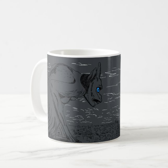 Taza De Café Notre Dame Gargoyle (Anverso izquierdo)