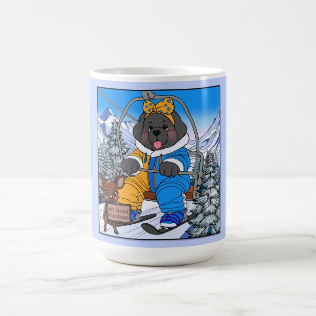 Taza De Café Notta Bear Mt. Hood Meadows Newfoundland Ski Lift (Centro)