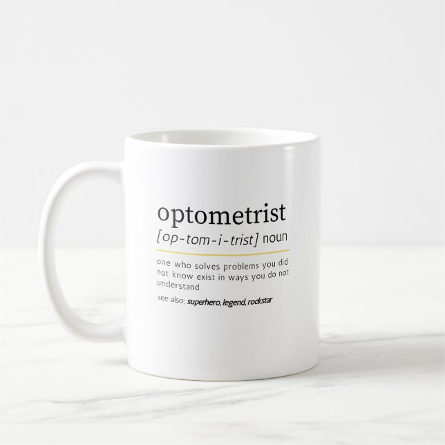 Taza De Café Noun mug optometrista. (Izquierda)
