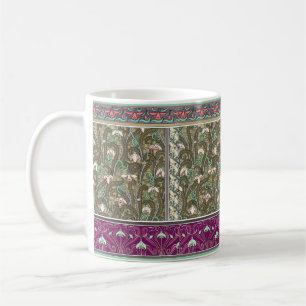 Taza De Café Nouveau Art nouveau flor patrón mug