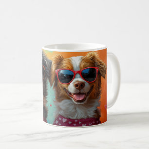 Taza De Café Nova Scotia Duck Toller con Rosas Día de San Valen