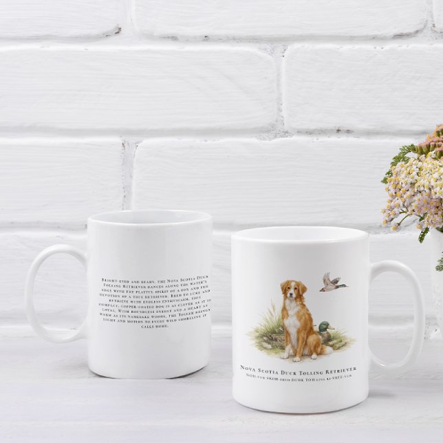 Taza De Café Nova Scotia Duck Toller Dog & Breed Quote (Subido por el creador)