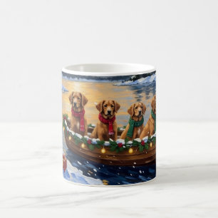 Taza De Café Nova Scotia Duck Tolling Retriever Navidad Barco