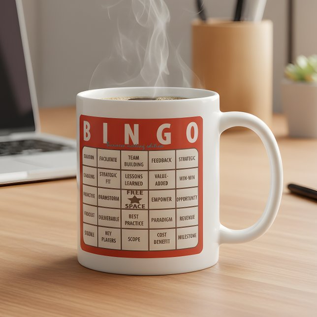 Taza De Café Novedad de bingo de palabras de moda de Office (Subido por el creador)