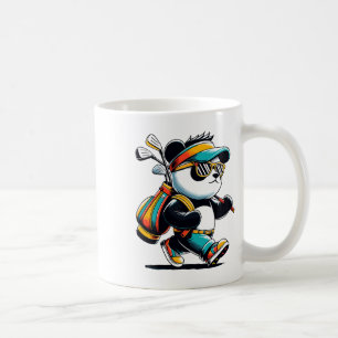 Taza De Café Novedad de golf Panda Golfing Men Mujeres Niños Gr