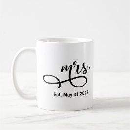 Taza De Café Novedad de la boda personalizada con escritura mod