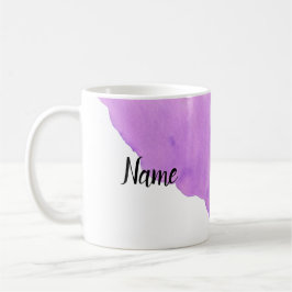 Taza De Café Novedad de patrón de acuarela de color púrpura