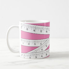Taza De Café Novedad rosa de medida de cinta