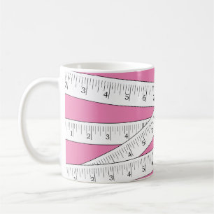 Taza De Café Novedad rosa de medida de cinta