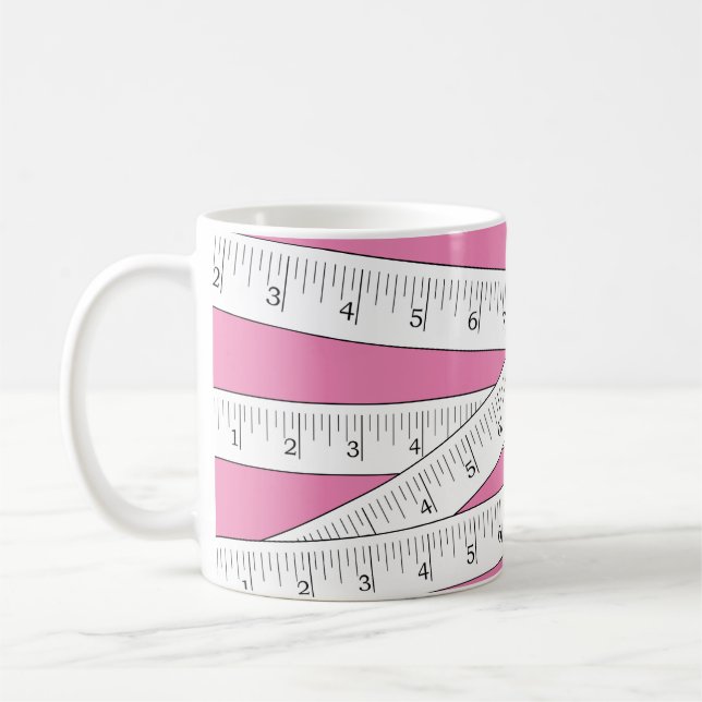 Taza De Café Novedad rosa de medida de cinta (Izquierda)