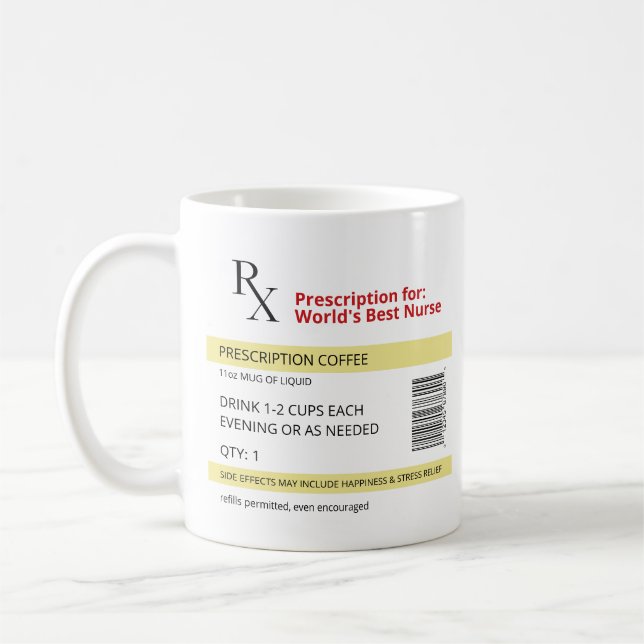 Taza De Café Novedad RX Coffee Mug - Gracioso café con receta (Izquierda)
