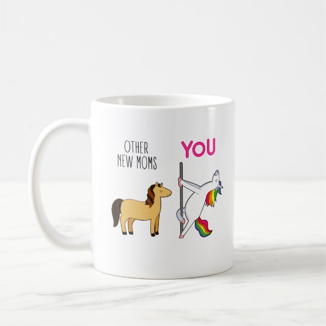 Taza De Café Novedosa mamá Unicorn (Izquierda)