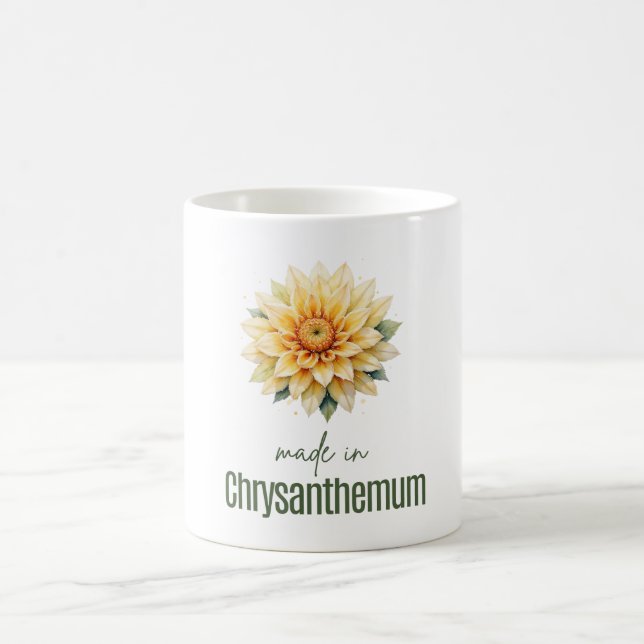 Taza De Café November Chrysanthemum Flower Mug | Coffee Cup (Centro)