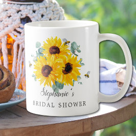 Taza De Café Novia A Bee Honeycomb Sunflower Bridal Shower