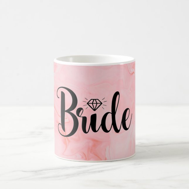 Taza De Café Novia a ser negro estilo moderno guión matrimonio  (Centro)