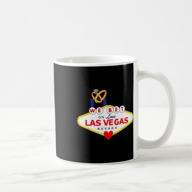 Taza De Café Novia Boda Las Vegas Novio Regalo de Bodas de Duch (Derecha)