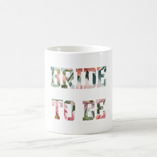 Taza De Café Novia con Estampado Floral