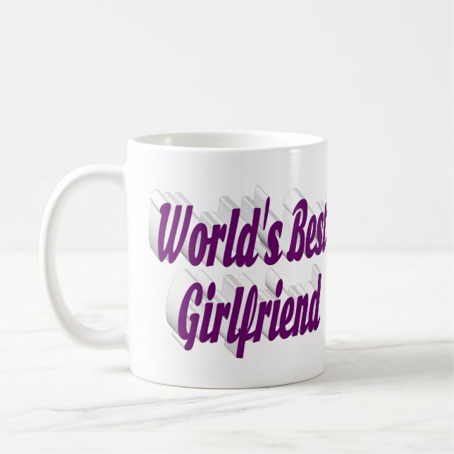 Taza De Café Novia con semitipografía púrpura (Izquierda)