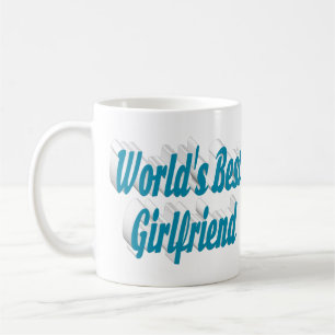 Taza De Café Novia con tipografía media azul cielo