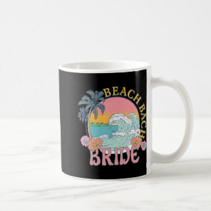 Taza De Café Novia de Bach Playa Dama de Honor Retro Verano Des
