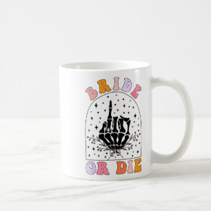 Taza De Café Novia de Despedida de Halloween Groovy Esqueleto G