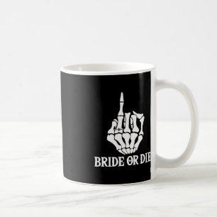 Taza De Café Novia de Halloween o Muere Mano de Esqueleto Despe