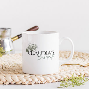 Taza De Café Novia de Miami Palm Custom Chic Despedida de Solte