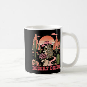 Taza De Café Novia del Desierto Cactus Paisaje Atardecer Sombre