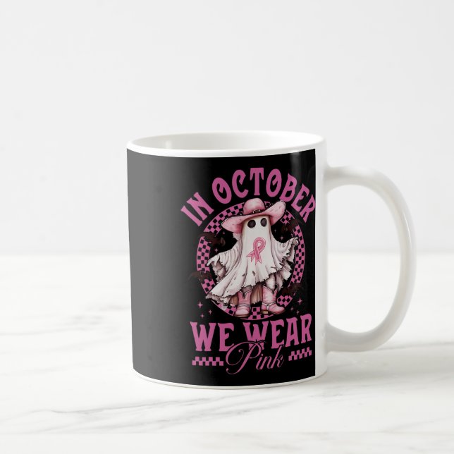 Taza De Café Novia En Octubre Usamos Cáncer De Mama Rosa (Derecha)